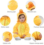 Baby Animal Costume Flannel Hooded Romper Jumpsuit