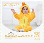 Baby Animal Costume Flannel Hooded Romper Jumpsuit
