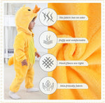 Baby Animal Costume Flannel Hooded Romper Jumpsuit