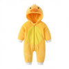 Baby Animal Costume Flannel Hooded Romper Jumpsuit